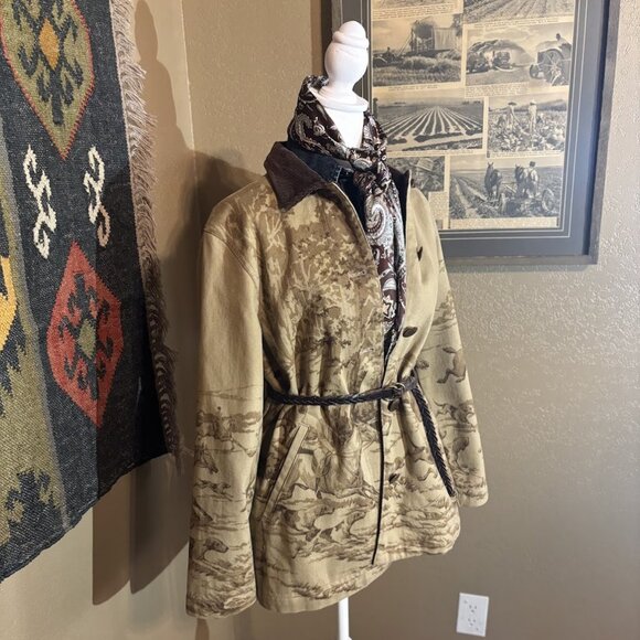 ***SOLD*** Vintage Ralph Lauren Equestrian Barn Coat Size P/S - Picture 2 of 7
